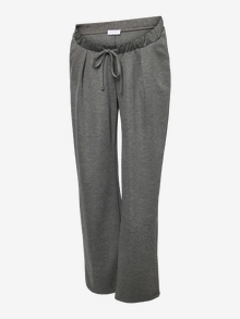 MAMA.LICIOUS Regular Fit Trousers -Medium Grey Melange - 20022719
