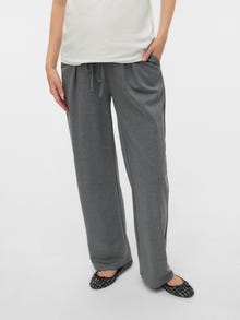 MAMA.LICIOUS Regular Fit Trousers -Medium Grey Melange - 20022719