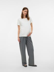MAMA.LICIOUS Regular Fit Trousers -Medium Grey Melange - 20022719