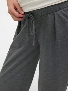 MAMA.LICIOUS Regular Fit Trousers -Medium Grey Melange - 20022719