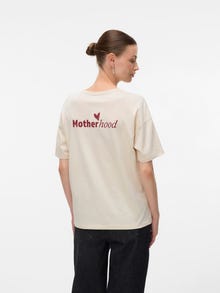 MAMA.LICIOUS Loose fit O-hals Top -Birch - 20022747