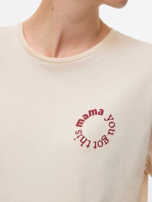 MAMA.LICIOUS Loose fit O-hals Top -Birch - 20022747