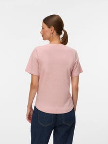 MAMA.LICIOUS Regular fit O-hals Top -Rose Brown - 20022817