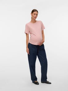 MAMA.LICIOUS Regular fit O-hals Top -Rose Brown - 20022817