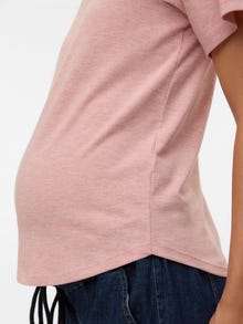 MAMA.LICIOUS Regular fit O-hals Top -Rose Brown - 20022817