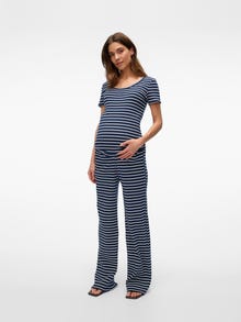 MAMA.LICIOUS Pantaloni Wide Leg Fit -Navy Blazer - 20022931