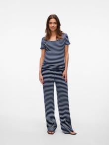 MAMA.LICIOUS Pantaloni Wide Leg Fit -Navy Blazer - 20022931