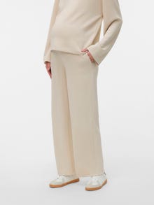 MAMA.LICIOUS Regular Fit Trousers -Pumice Stone - 20022941