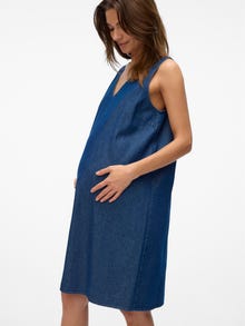 MAMA.LICIOUS MLLAMINA Gravidklänning -Dark Medium Blue Denim - 20023163