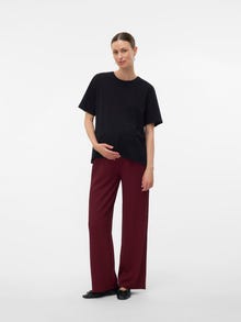 MAMA.LICIOUS Wide Leg Fit Trousers -Tawny Port - 20023427