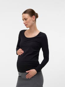 MAMA.LICIOUS Slim Fit U-Ausschnitt Top -Bright White - 20023428