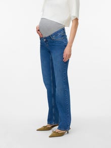 MAMA.LICIOUS Gerade geschnitten Jeans -Medium Blue Denim - 20023509