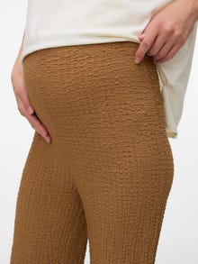 MAMA.LICIOUS Flared Fit High rise Trousers -Toasted Coconut - 20023545