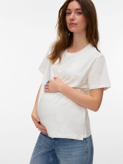 Zwangerschapsstop Grappig Gedessineerd Zwangerschapsshirt Korte Zwangerschapsstop Grappig Gedessineerd Zwangerschapsshirt Korte