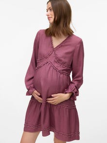 MAMA.LICIOUS MLADA Maternity Dress -Bordeaux - 20023574