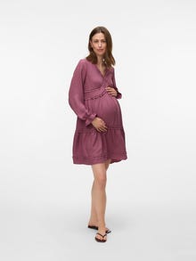 MAMA.LICIOUS MLADA Maternity Dress -Bordeaux - 20023574