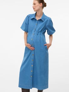 MAMA.LICIOUS VMMCASSIDY Robe de Maternité -Medium Blue Denim - 20023807
