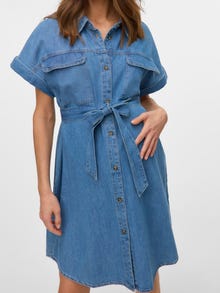 MAMA.LICIOUS VMMNOTUS Graviditetskjole -Medium Blue Denim - 20023937