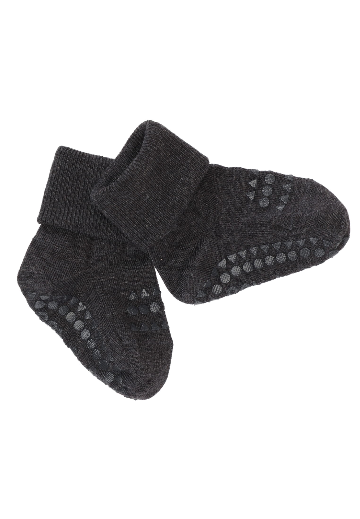 MAMA.LICIOUS Wool Non-slip baby-socks  -Dark Grey Melange - 33333333