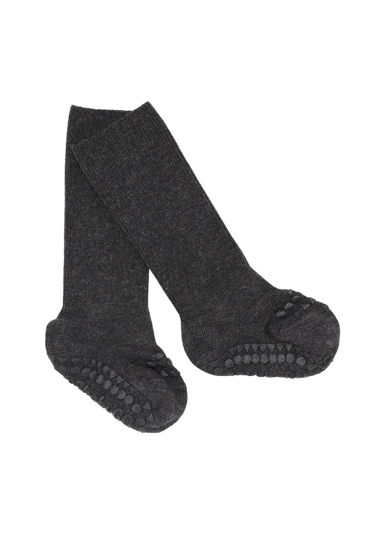 MAMA.LICIOUS Gobabygo Non-slip socks - Bamboo -Dark Grey Melange - 33333334