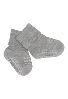 MAMA.LICIOUS Gobabygo Non-slip socks - Bamboo -Grey Melange - 33333334