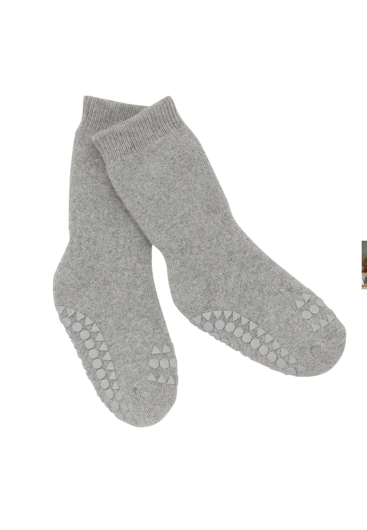 MAMA.LICIOUS Sklisikre baby-sokker -Grey Melange - 33333336