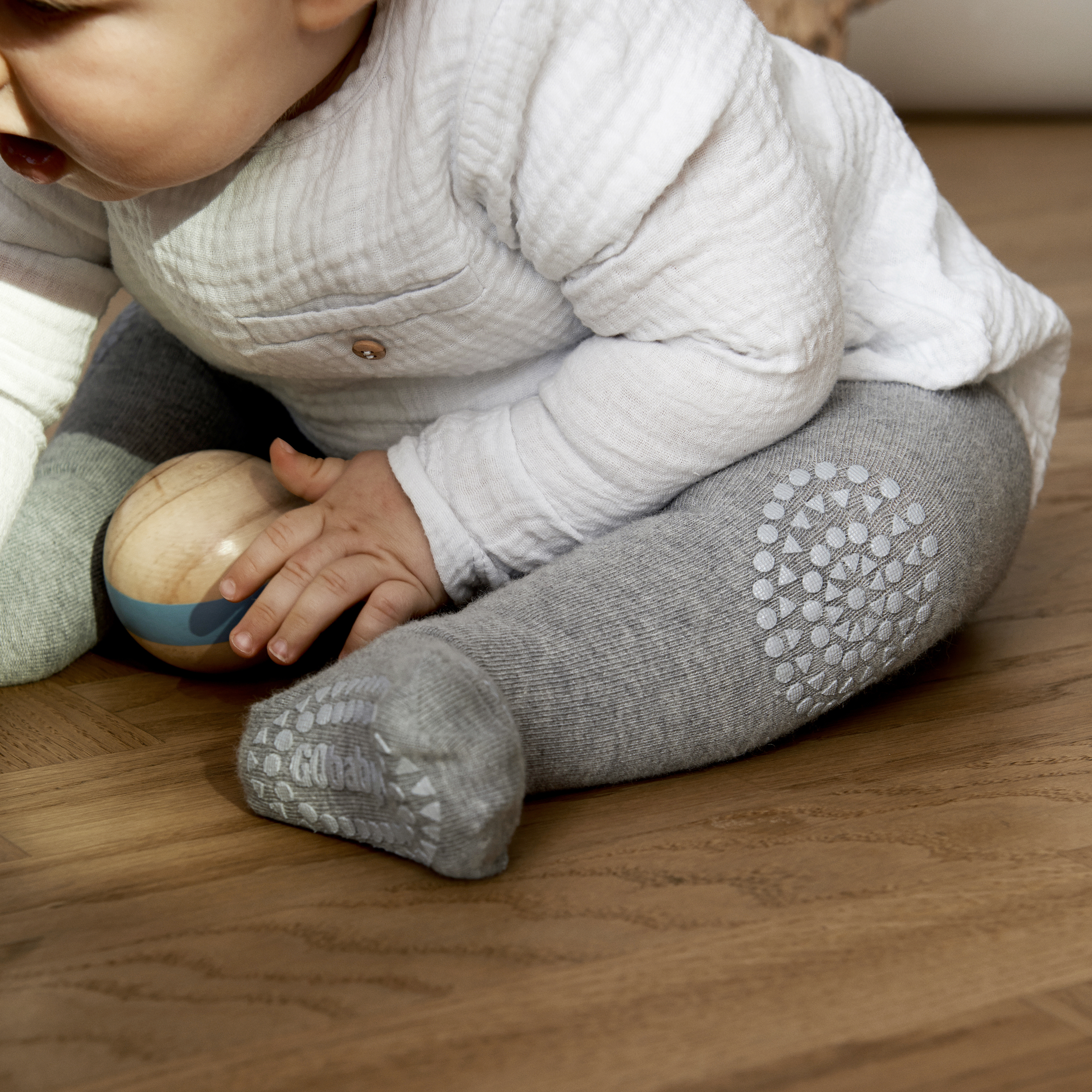 MAMA.LICIOUS Crawling baby-tights -Grey Melange - 33333337