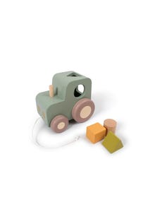 MAMA.LICIOUS Pull along tractor with shape sorter -Green - 44444404