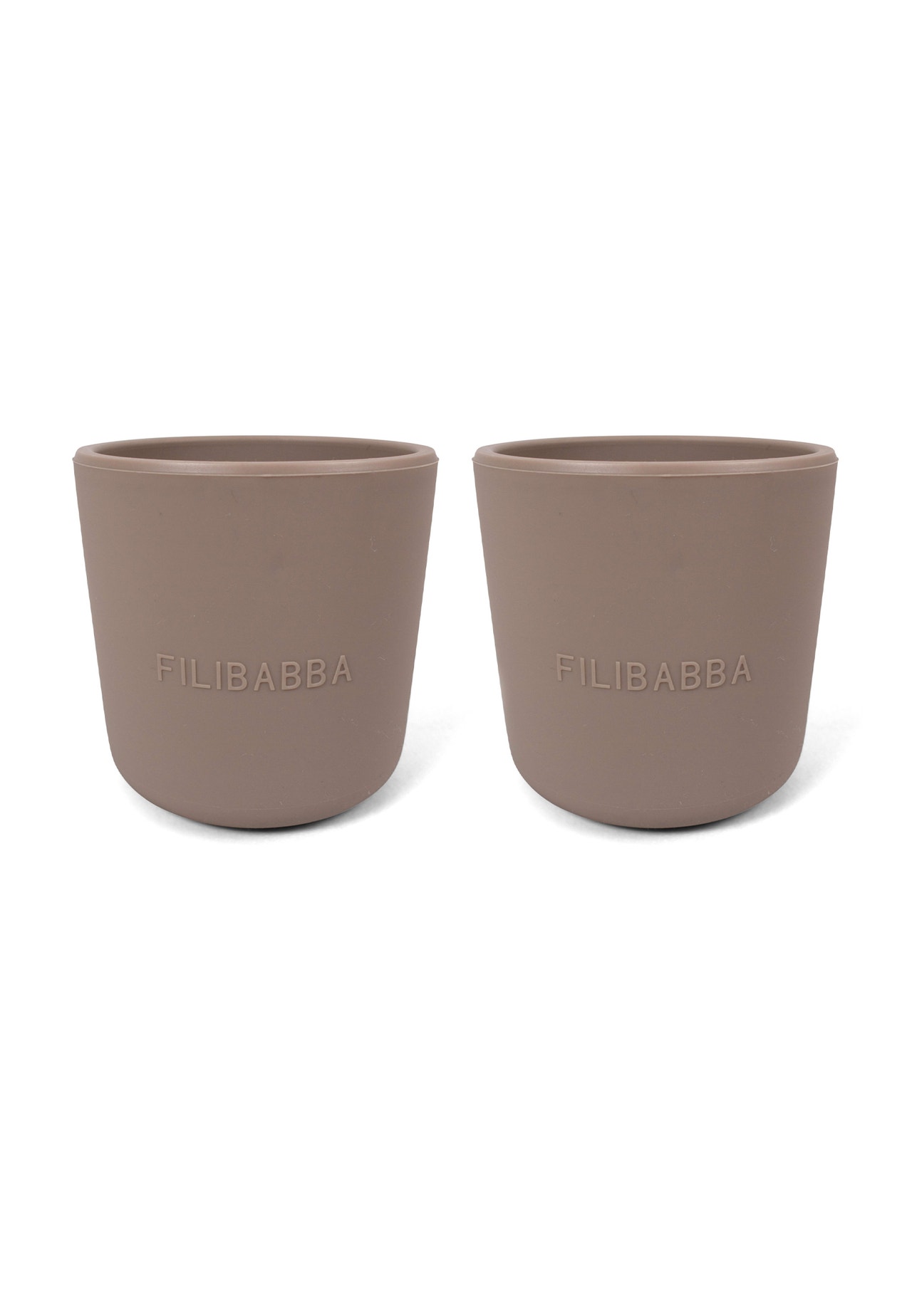 MAMA.LICIOUS Filibabba silicone cup, 2-pack -Warm Grey - 44444416