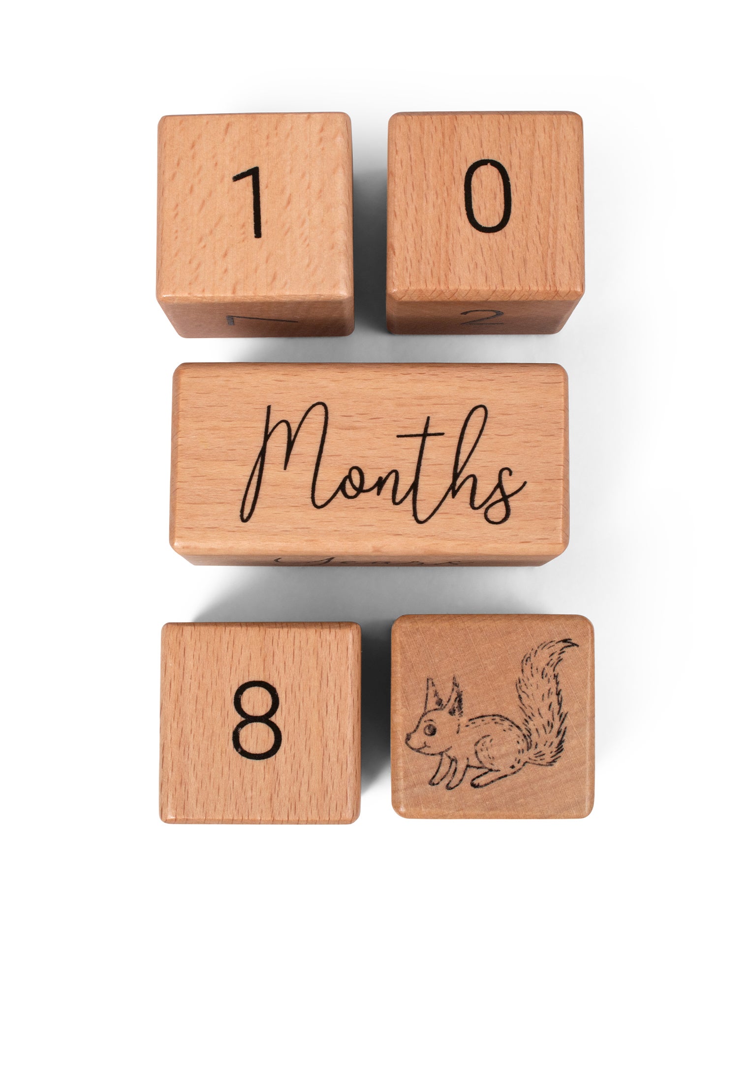 Wooden baby best sale milestone blocks