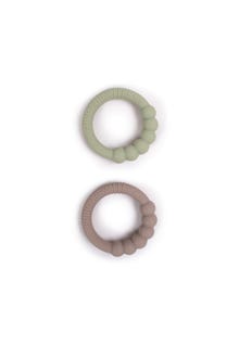 MAMA.LICIOUS 2er-pack Baby-Beißring -Grey/Green - 44444427