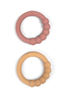 MAMA.LICIOUS Filibabba Silicone teethers, 2-pack -Vintage Rose - 44444427