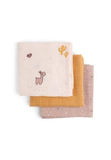 MAMA.LICIOUS Done by deer Burp cloth, 3-pack -Crème Powder - 55555543