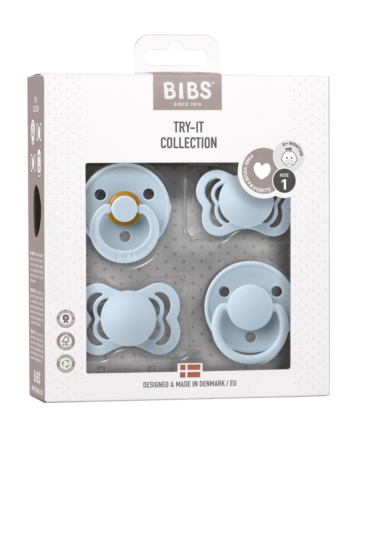 MAMA.LICIOUS BIBS Try-it collection pacifier -Baby Blue - 77777779