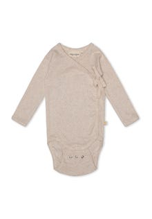 MAMA.LICIOUS Baby-bodysuit -Light Brown Melange - 88888737