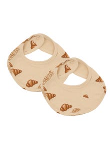 MAMA.LICIOUS 2-pack baby-bibs -Croissant BIG AOP - 99999959